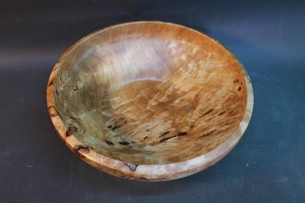 Schale aus Maserpappel, D=28cm, H=8,5cm
