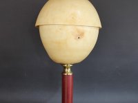 Tischlampe aus Ahorn, D=22cm, Höhe gesamt 48cm, Höhe  Schirm 25cm.