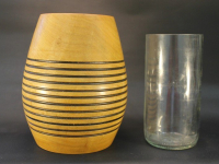 Vase aus Birne mit Glaseinsatz b